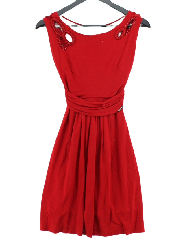 Miss Sixty Women's Midi Dress S Red 100% Viscose