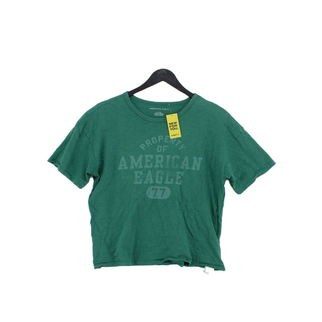 American Eagle Outfitters Women's T-Shirt S Green 100% Cotton