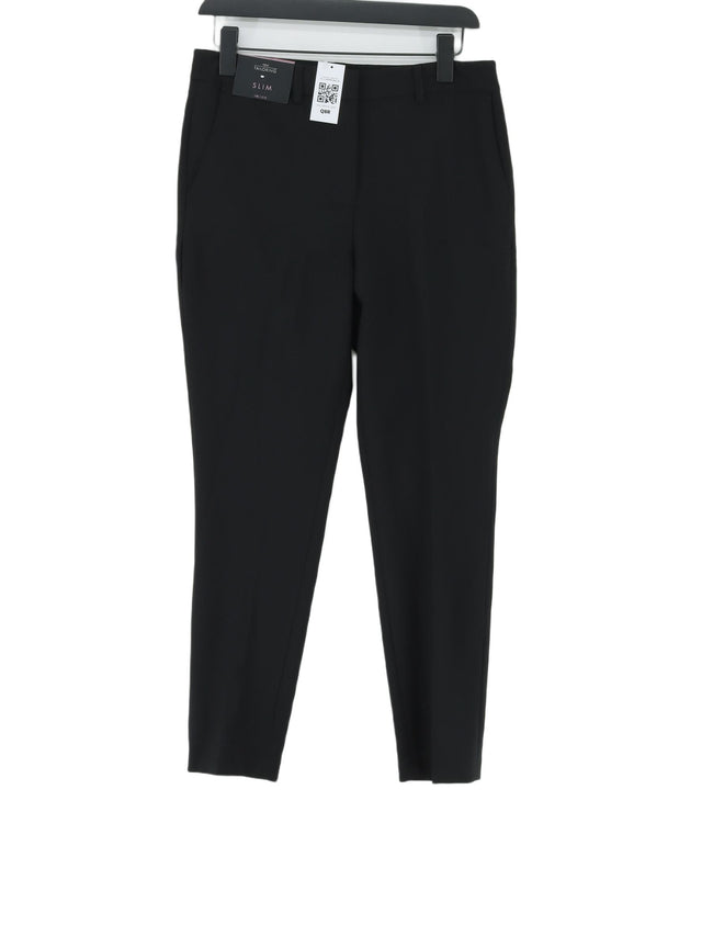 Next Women's Suit Trousers UK 10 Black 100% Polyester
