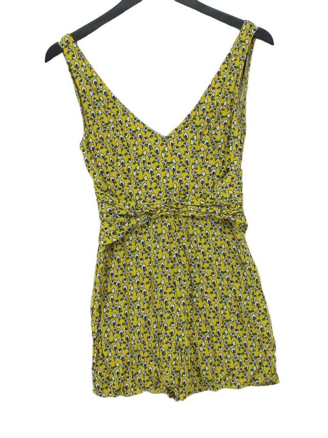 Trafaluc Women's Playsuit M Yellow 100% Viscose