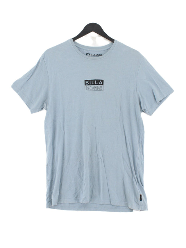 Billabong Men's T-Shirt M Blue 100% Cotton