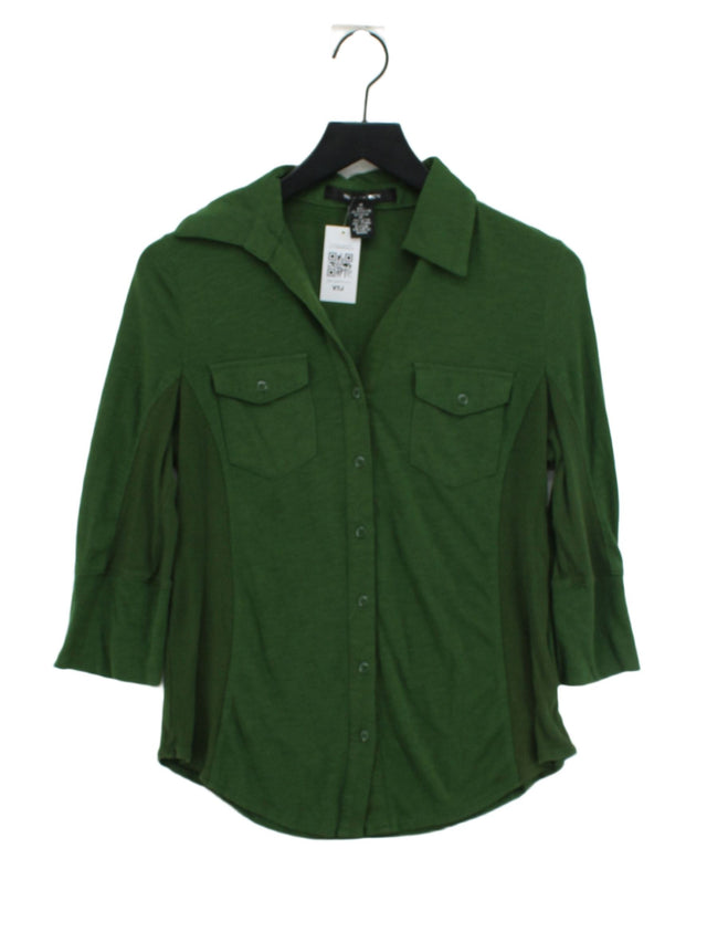 89TH & Madison Women's Shirt M Green Polyester with Rayon