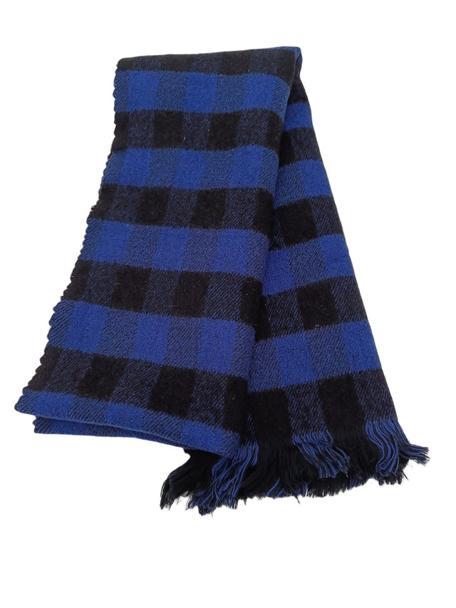 The Kooples Men's Scarf Blue Wool with Cotton