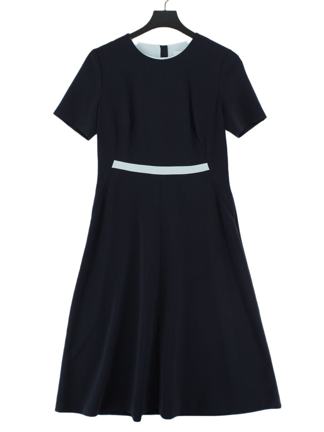 Jasper Conran Women's Midi Dress UK 12 Blue Polyester with Elastane