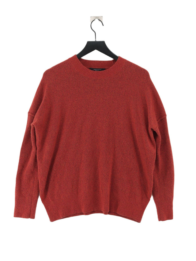 AllSaints Women's Jumper M Red Wool with Elastane, Other, Polyamide