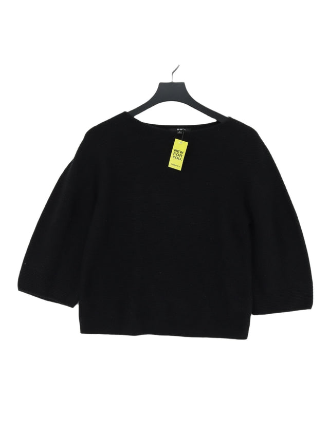 Uniqlo Women's Jumper S Black 100% Cotton