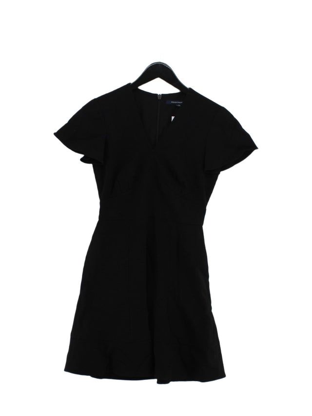 French Connection Women's Midi Dress XS Black Polyester with Elastane, Viscose