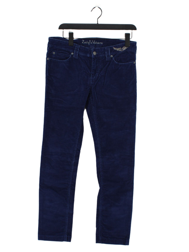 Zadig & Voltaire Women's Jeans UK 12 Blue 100% Cotton