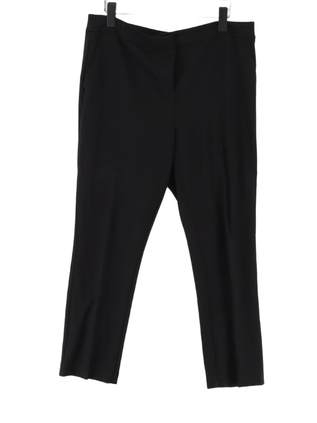 Boden Women's Suit Trousers UK 16 Black Viscose with Elastane, Polyamide
