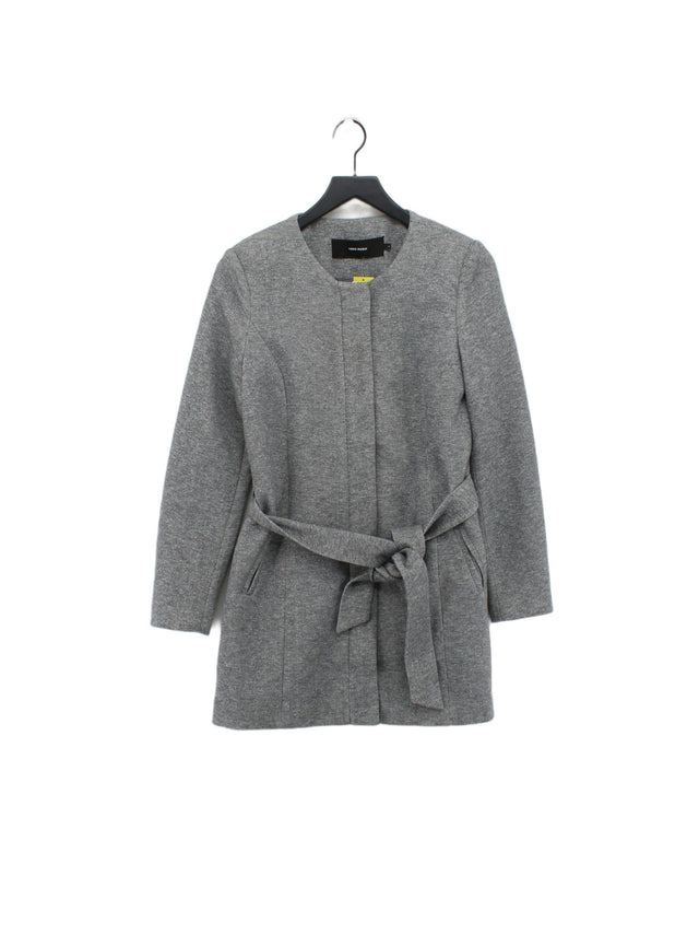Vero Moda Women's Coat M Grey Cotton with Polyester