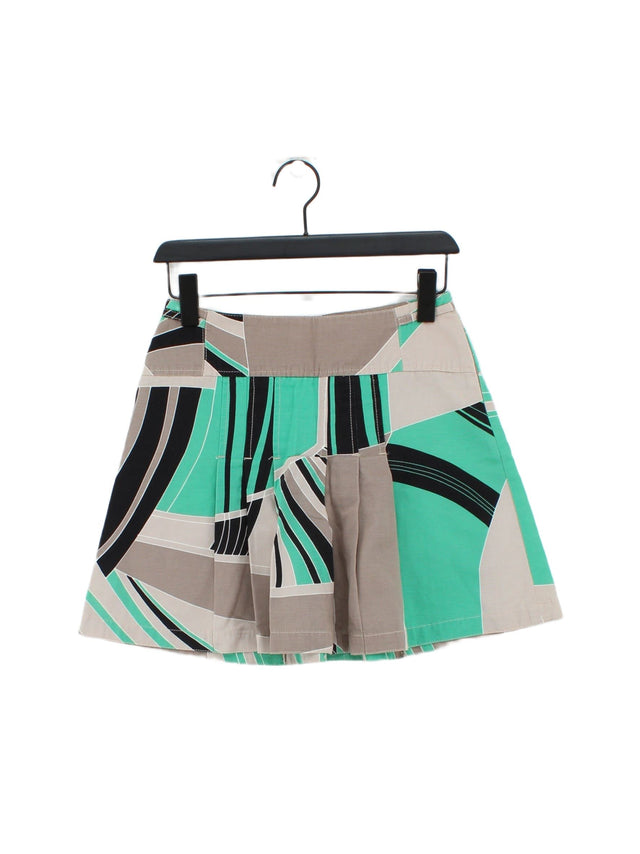 Trussardi Women's Mini Skirt UK 10 Green 100% Cotton