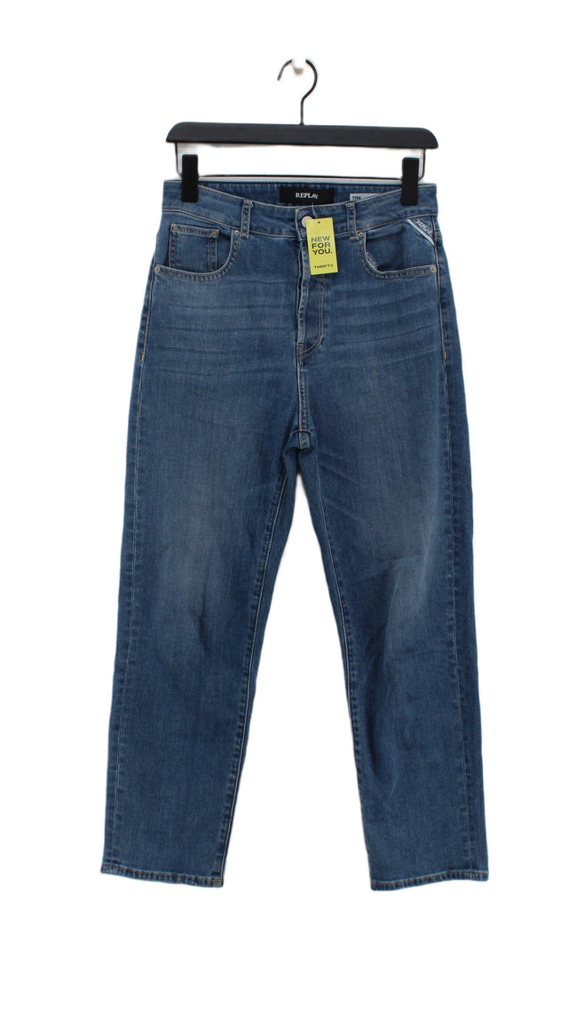 Replay Women's Jeans W 28 in Blue Cotton with Elastane