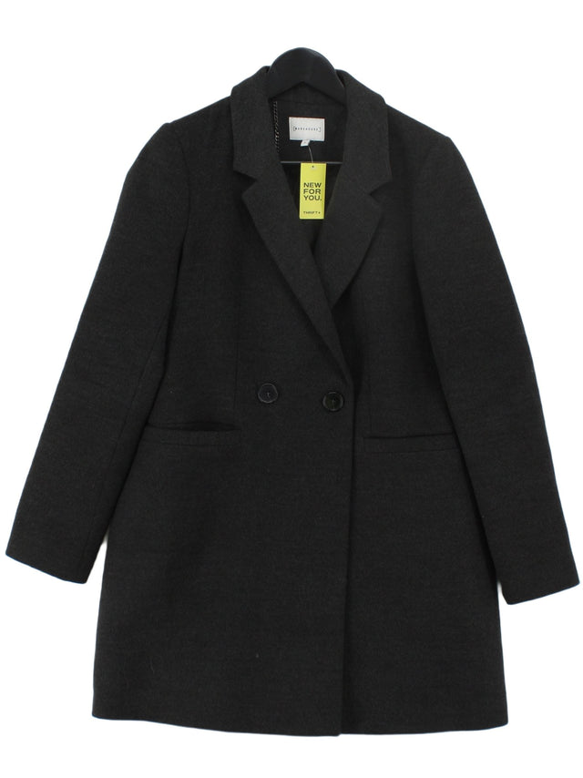 Warehouse Women's Jacket UK 10 Grey Polyester with Elastane, Viscose