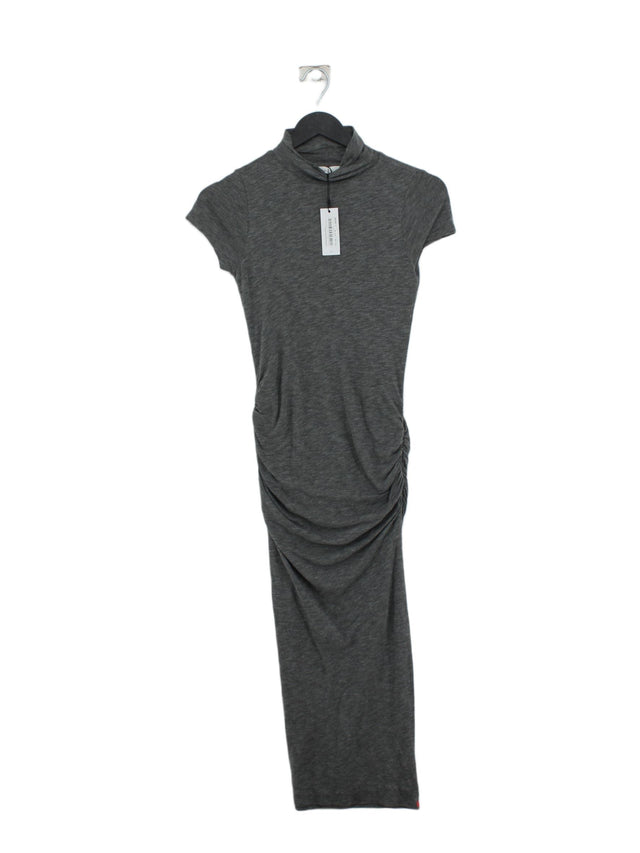 Graham& Spencer Women's Midi Dress XS Grey Lyocell Modal with Cotton, Polyester