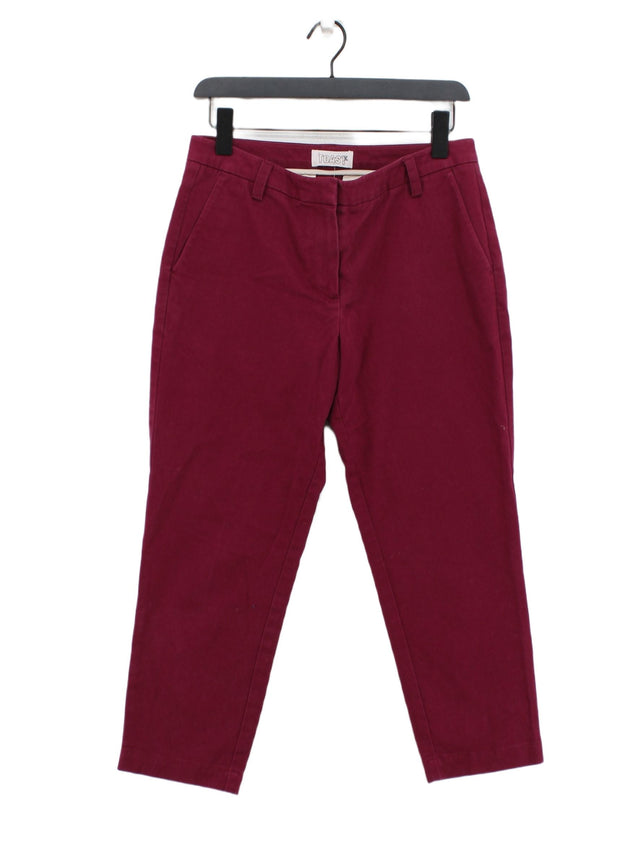 Toast Women's Trousers W 30 in Red 100% Other