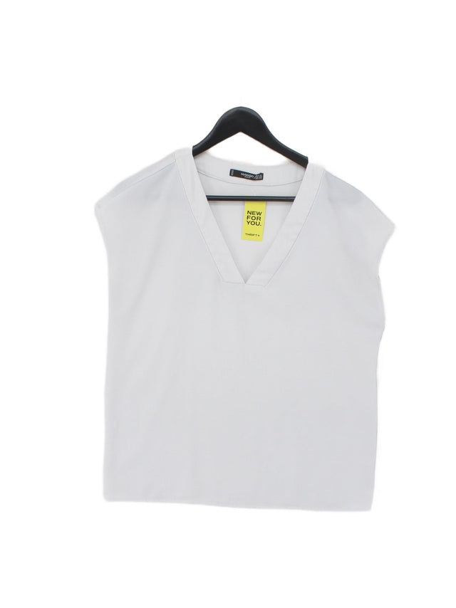 Mango Women's T-Shirt XS White 100% Other