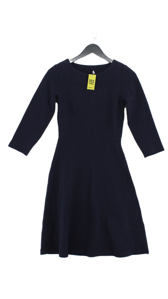 Joules Women's Midi Dress UK 8 Blue Cotton with Elastane