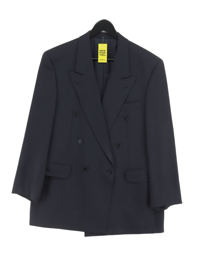 Roy Robson Men's Blazer Chest: 42 in Blue Wool with Viscose