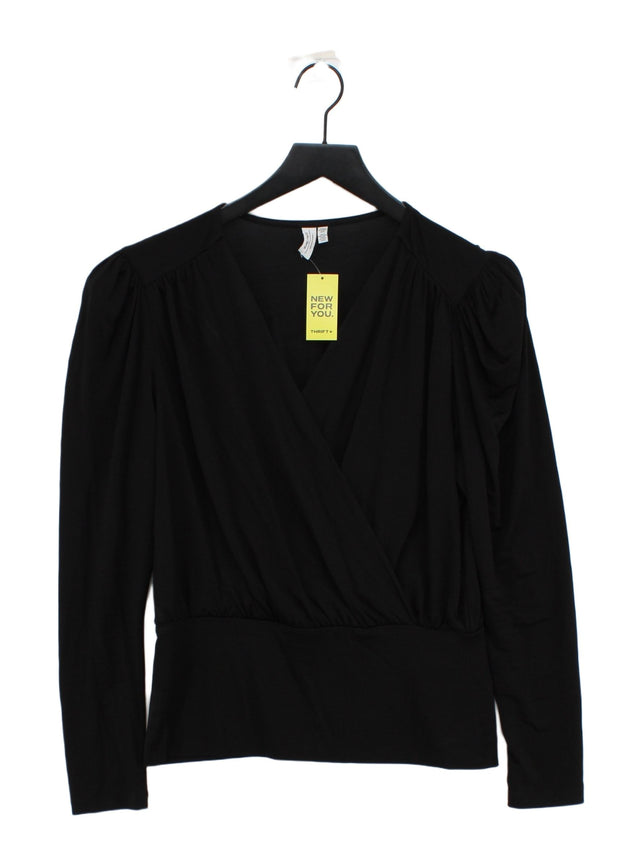 & Other Stories Women's Top M Black Viscose with Elastane