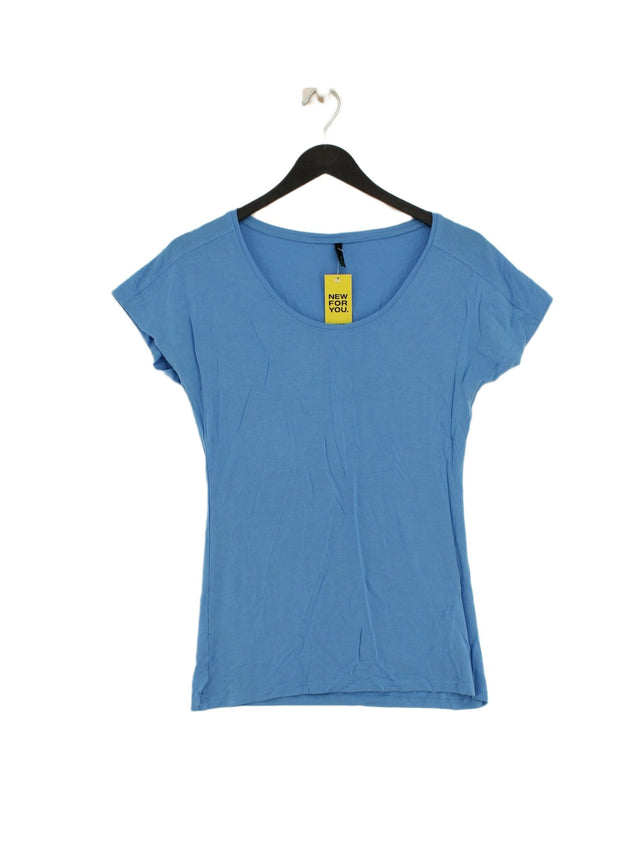 Stile Benetton Women's T-Shirt S Blue Lyocell Modal with Elastane