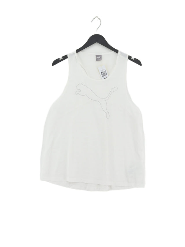 Puma Women's T-Shirt M White Polyester with Elastane