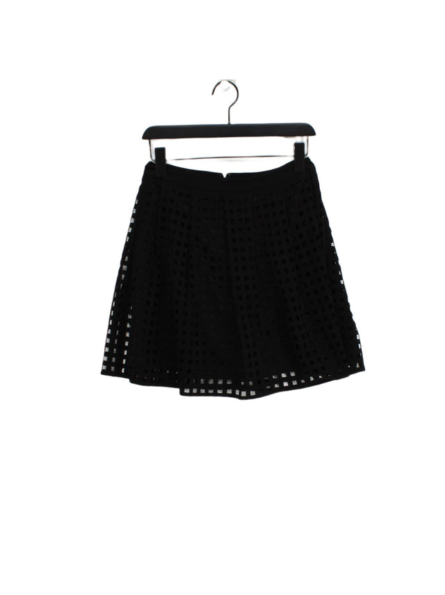 Reiss Women's Midi Skirt UK 6 Black Polyester with Elastane