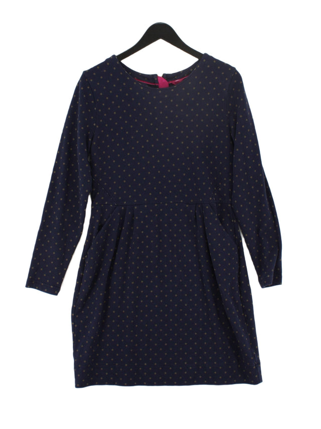 Joules Women's Midi Dress UK 16 Blue 100% Cotton