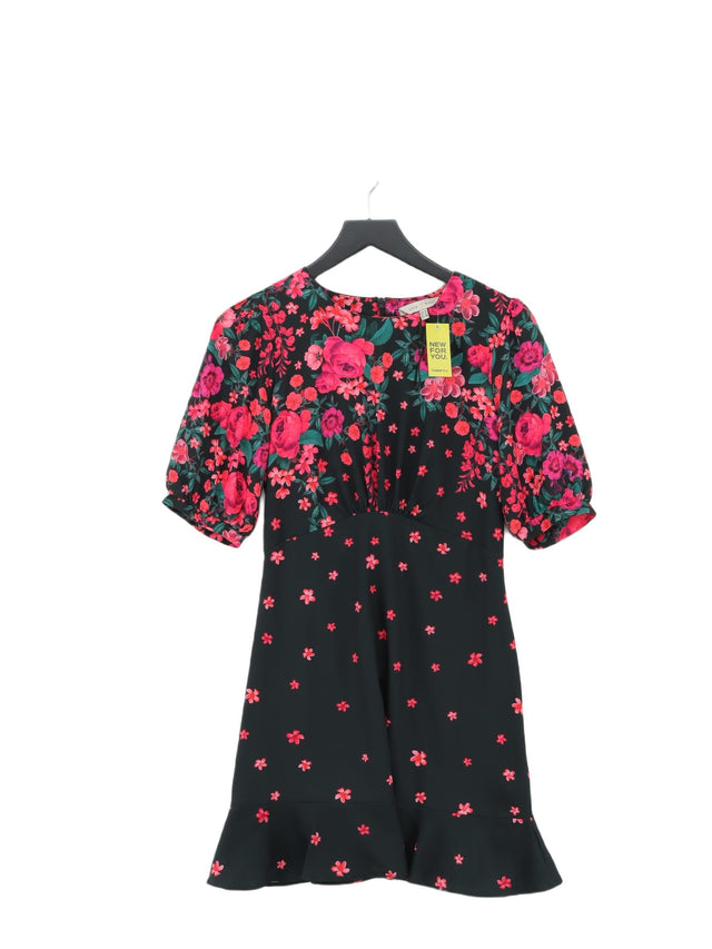 Love & Roses Women's Midi Dress UK 10 Black Polyester with Elastane, Spandex