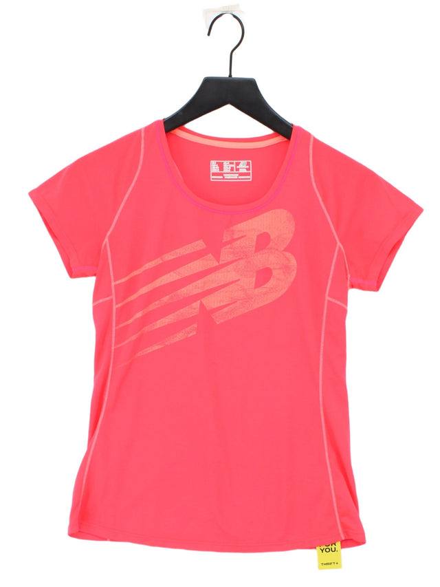 New Balance Women's T-Shirt S Pink 100% Other