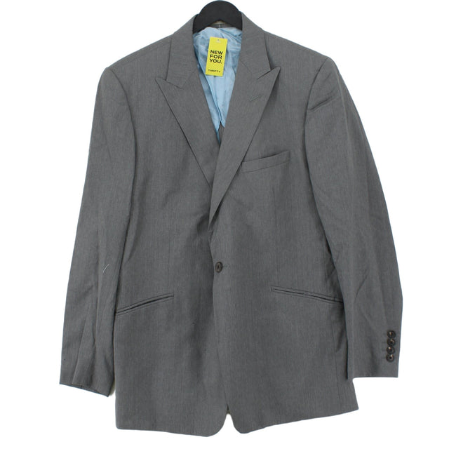 Reiss Men's Blazer Chest: 42 in Grey 100% Wool