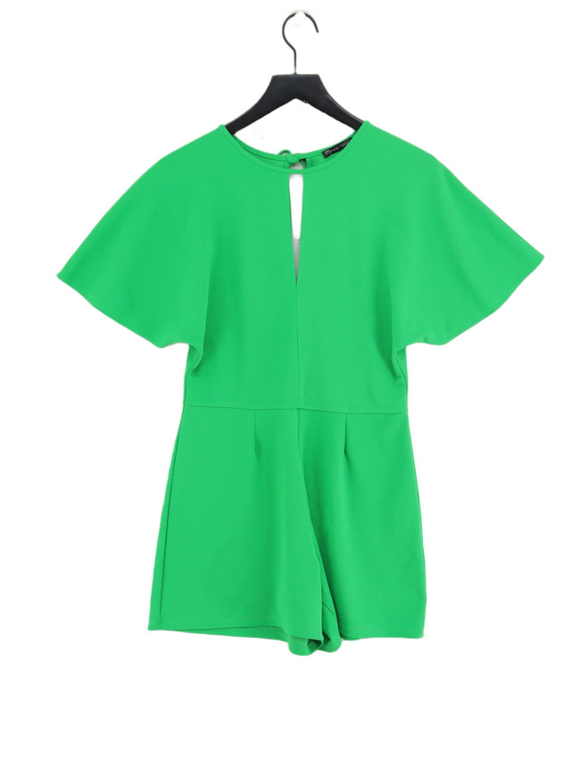 Zara Women's Playsuit S Green Polyester with Elastane