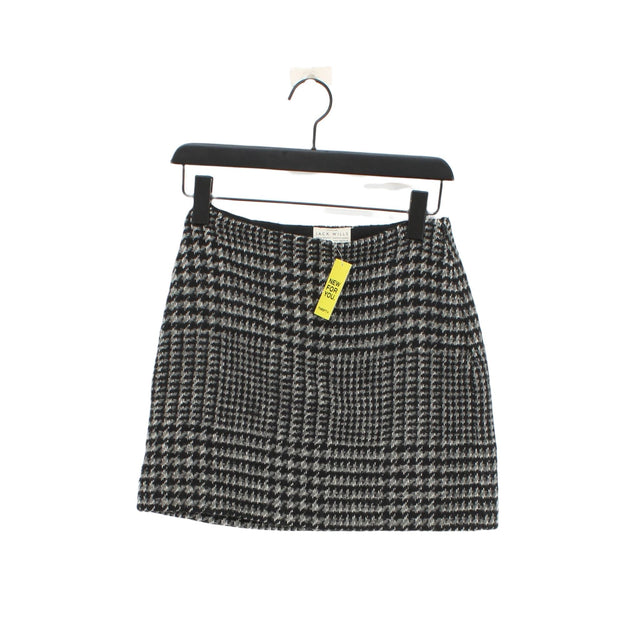 Jack Wills Women's Mini Skirt UK 6 Grey Polyester with Acrylic, Wool