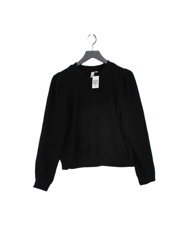 & Other Stories Women's Top UK 10 Black Viscose with Other