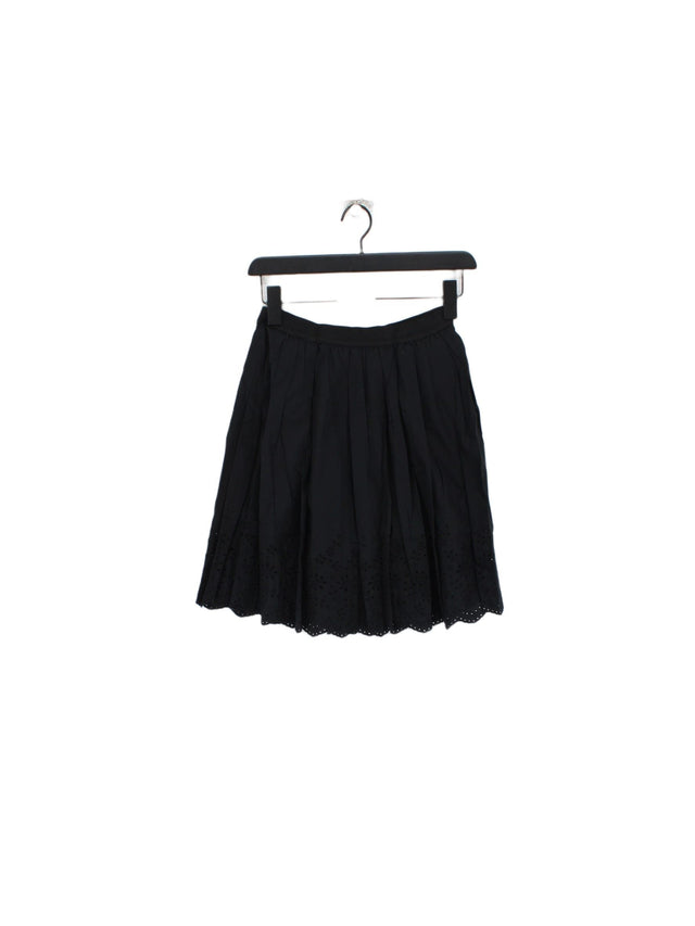 Uniqlo Women's Midi Skirt S Black Cotton with Nylon, Polyester, Rayon, Spandex