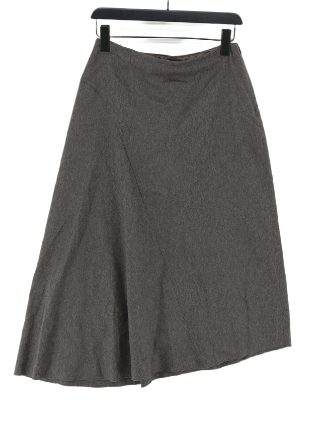 Jigsaw Women's Midi Skirt UK 10 Grey Viscose with Polyamide, Wool