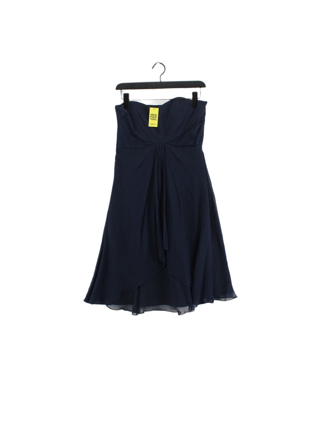 Coast Women's Midi Dress UK 12 Blue Silk with Other