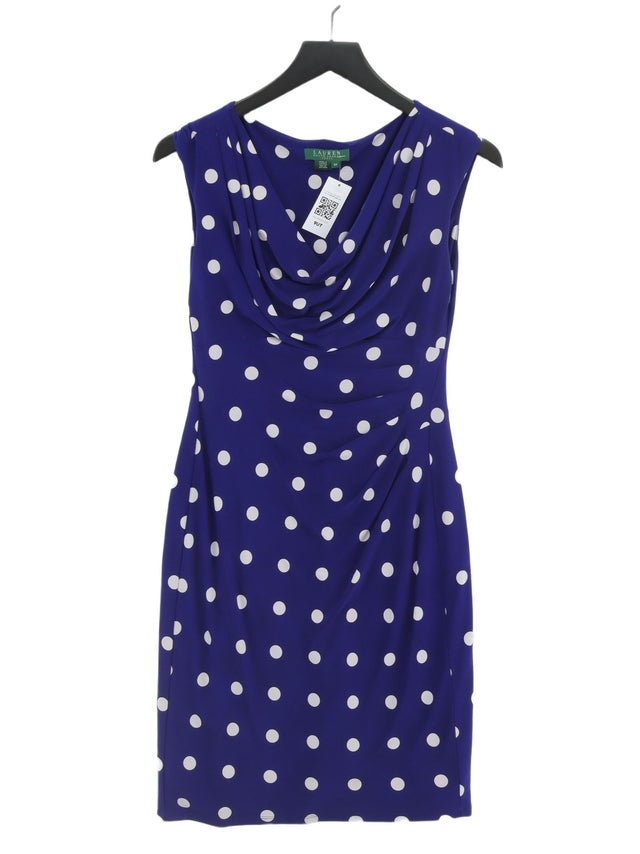Ralph Lauren Women's Midi Dress UK 6 Blue Polyester with Elastane