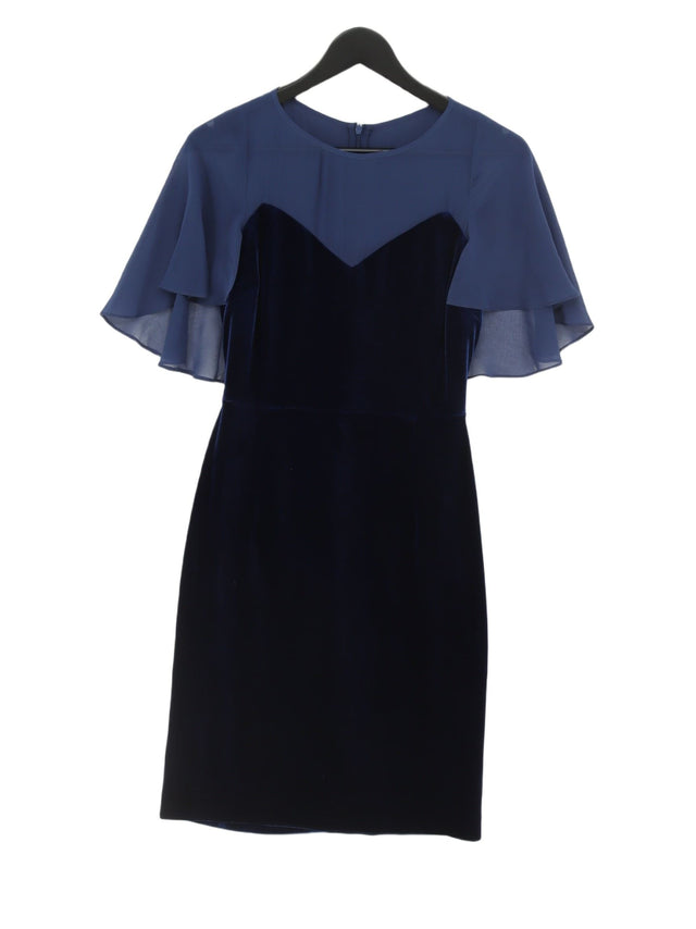 FWM (Fenn Wright Manson) Women's Midi Dress UK 10 Blue Polyester with Elastane