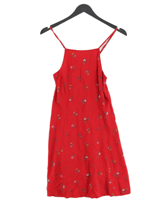 Hollister Women's Midi Dress S Red 100% Viscose