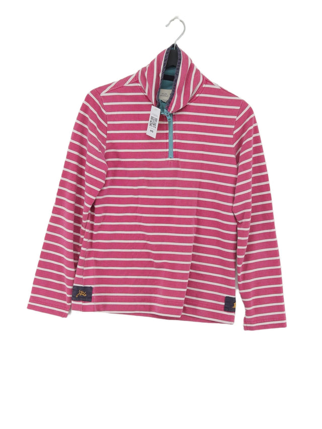 Joules Women's Hoodie UK 10 Pink Cotton with Polyester