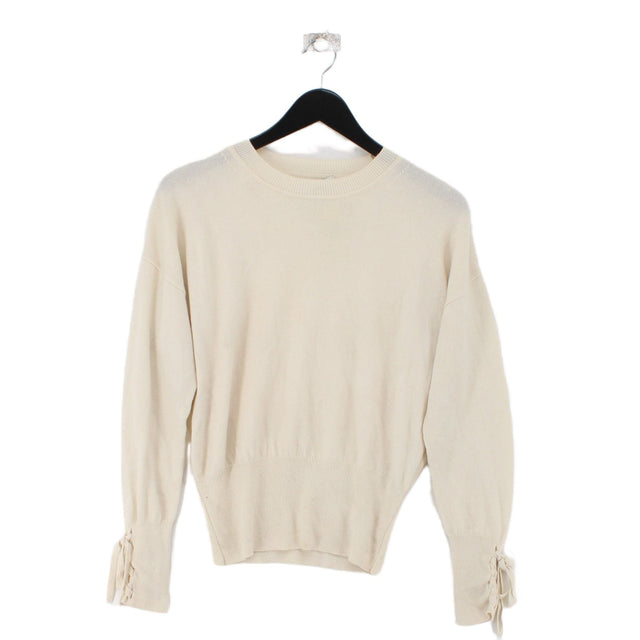 Sandro Women's Jumper S Cream Wool with Cashmere