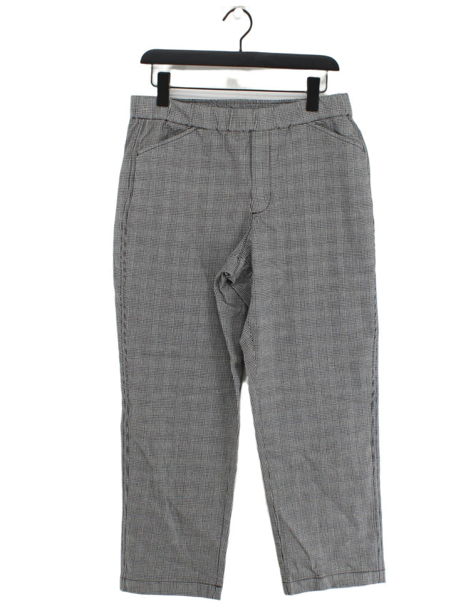 Lands End Women's Suit Trousers UK 14 Grey Cotton with Elastane