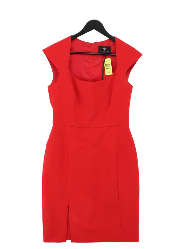 Ariella Women's Midi Dress UK 10 Red Polyester with Elastane