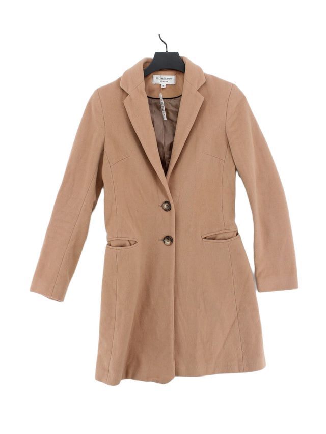 Helene Berman Women's Coat UK 8 Tan Wool with Polyester