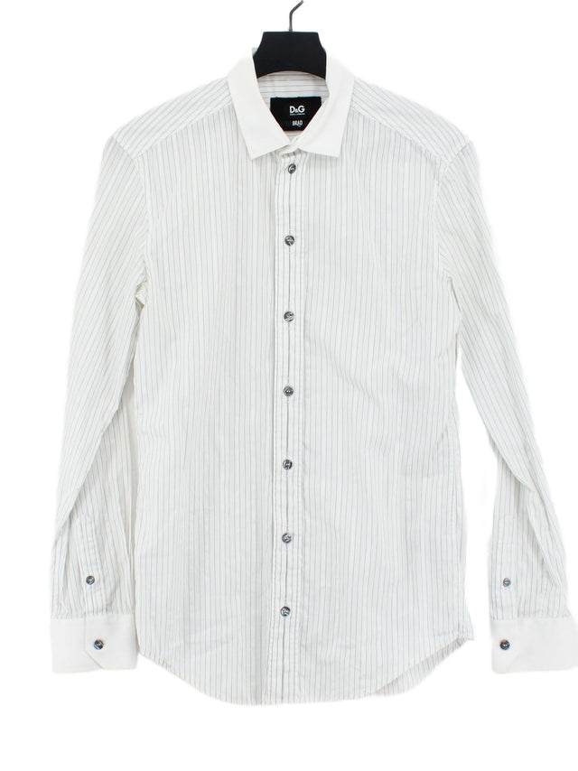 Dolce & Gabbana Men's Shirt Chest: 15 in White 100% Cotton