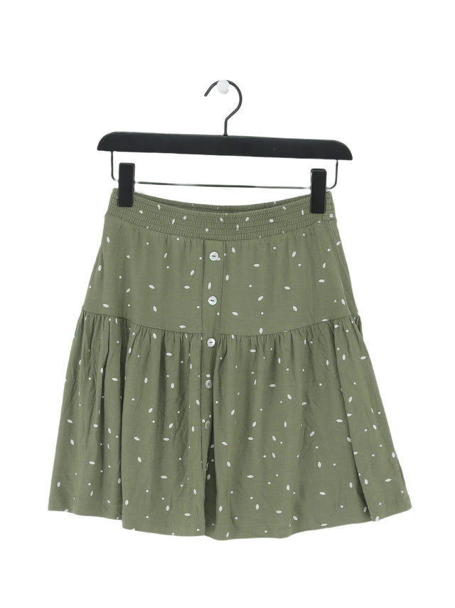 Next Women's Mini Skirt UK 8 Green Viscose with Elastane