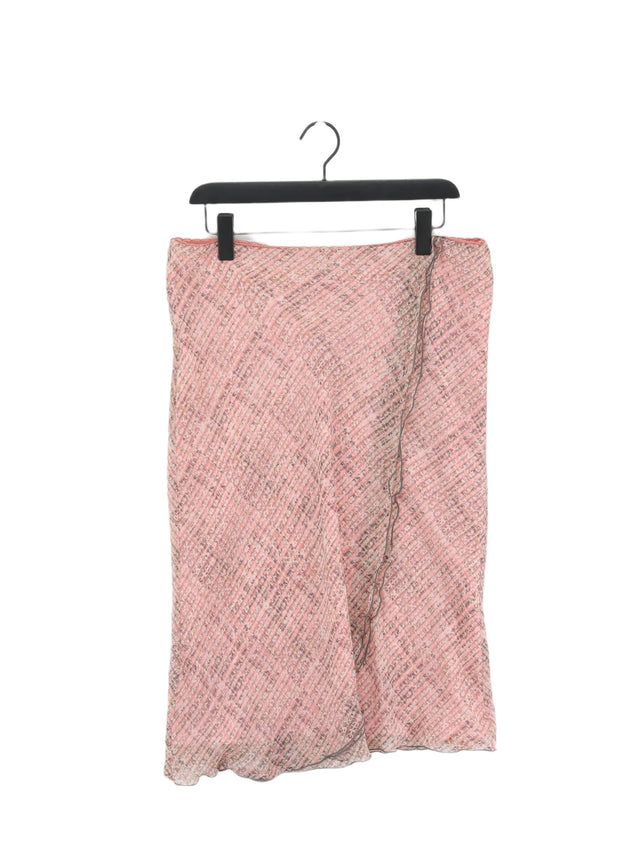 Precis Petite Women's Midi Skirt UK 14 Pink Polyester with Other