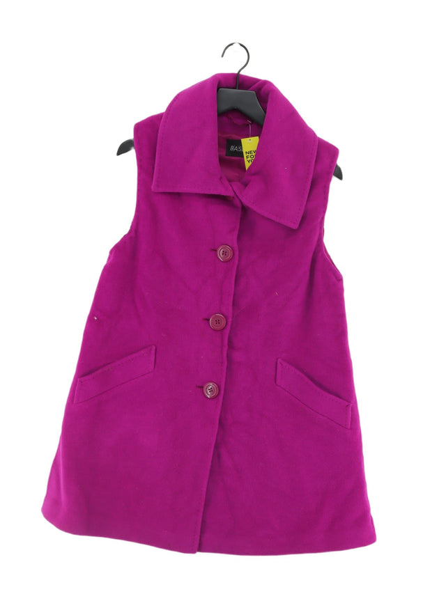 Basler Women's Coat UK 10 Purple Wool with Angora, Polyamide, Polyester, Viscose