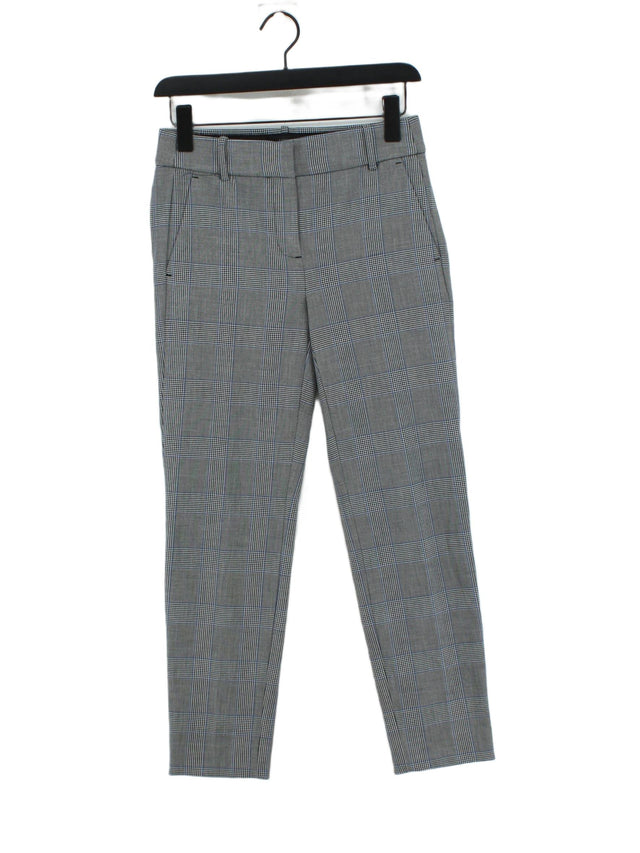 J. Crew Women's Trousers UK 4 Grey Polyester with Elastane, Viscose