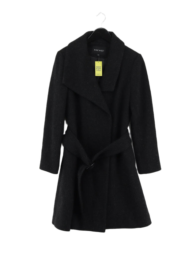 Nine West Women's Coat UK 10 Black Wool with Nylon, Polyester, Rayon